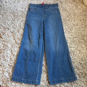 SPANX Wide-Leg Seemed Front Jeans in vintage Indigo